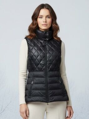 Calvin Klein Performance Premium Down Quilted Puffer Vest Sz M Black Old money